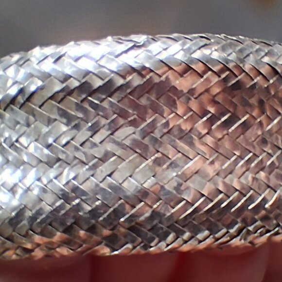 1985 Sterling Silver Tiffany Woven Cuff Bracelet A.Cummings - Picture 6 of 7